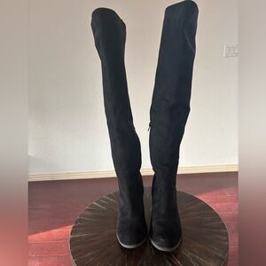 District Black Over the Knee Boots